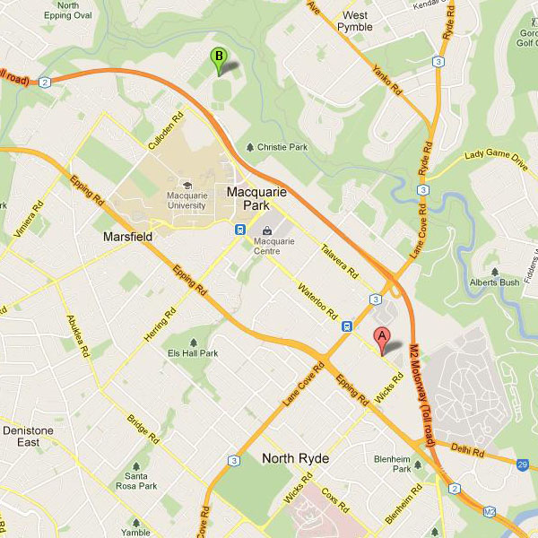 North Ryde_map